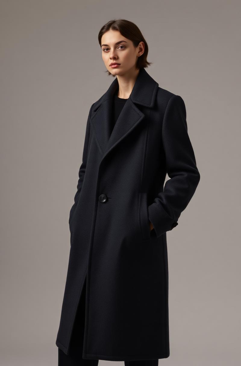 A charcoal overcoat — a study in weight and drape